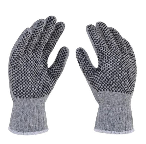 Guante tipo Japones con puntos PVC. Color gris oscuro