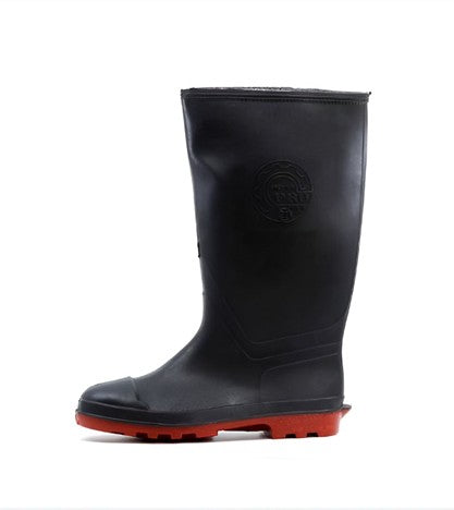 Bota de PVC Pro-Rubber tipo jardinera. Con suela roja