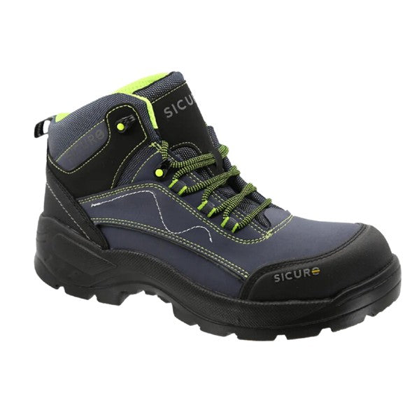 Bota Industrial Sicuro. Modelo Dibase S150 Color Azul. Casquillo de Policarbonato. Dieléctrico