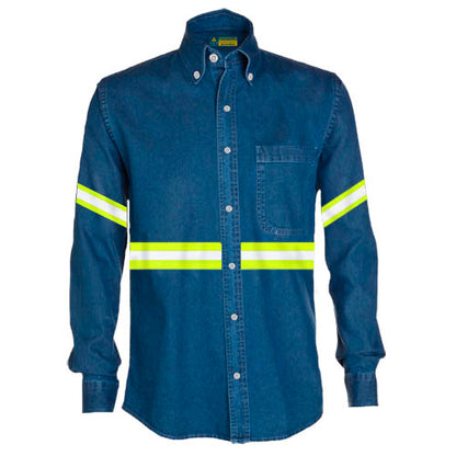 Camisola de Mezclilla con reflejante textil. Algodón 12oz