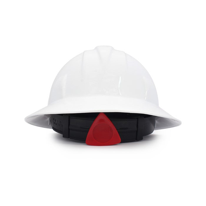 Casco de protección INFRA. Tipo ala ancha con suspensión de ajuste de matraca.