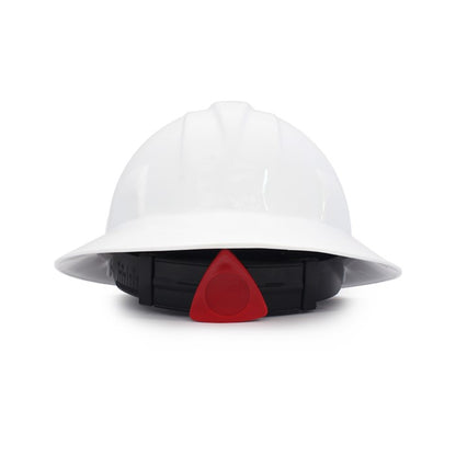 Casco de protección INFRA. Tipo ala ancha con suspensión de ajuste de matraca.