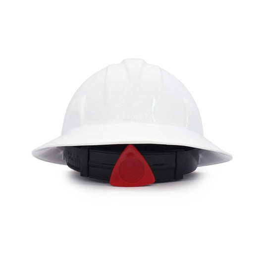 Casco de protección INFRA. Tipo ala ancha con suspensión de ajuste de matraca.