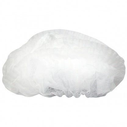 Cofia plisada de polipropileno. Color blanco