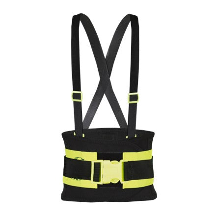 Faja JYRSA triple cinto elástica lumbar con tirantes ajustables.