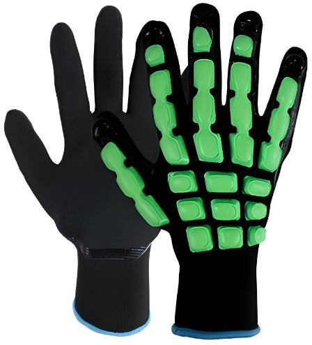 Guante anti impacto de políester. Con exoesqueleto de TPR