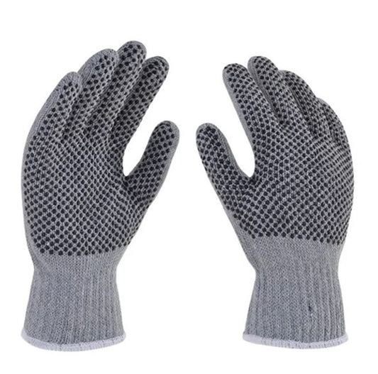 Guante tipo Japones con puntos PVC. Color gris oscuro