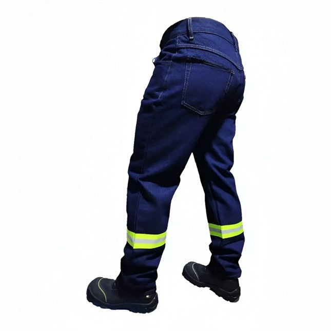Pantalón de mezclilla 14oz. Con reflejante.
